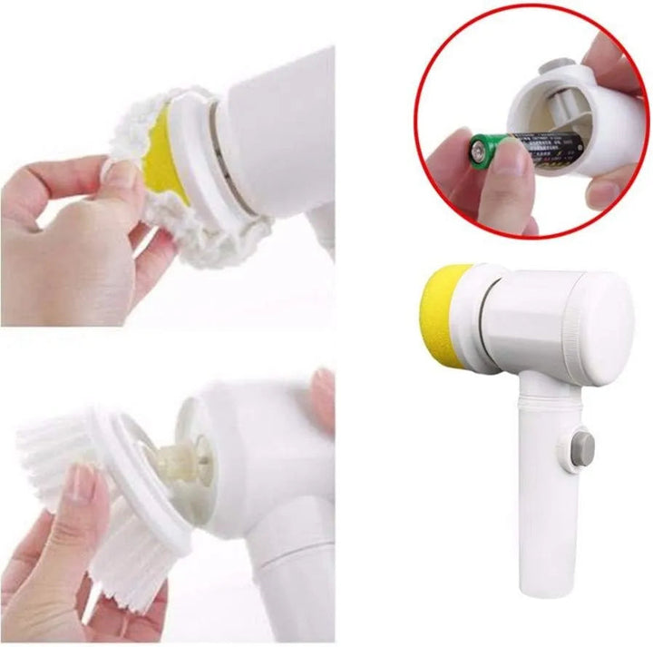 5-in-1 Electric Cleaning Brush | Cordless Power Scrubber for Kitchen & Bath TPPE