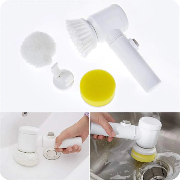 5-in-1 Electric Cleaning Brush | Cordless Power Scrubber for Kitchen & Bath TPPE