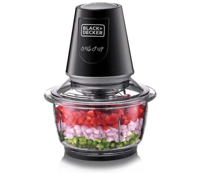 Black+Decker 400W Glass Chopper (GC400-B5) | Mini Food Processor TPPE