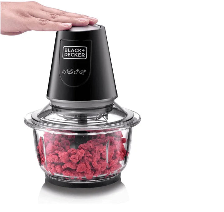 Black+Decker 400W Glass Chopper (GC400-B5) | Mini Food Processor TPPE