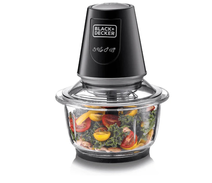 Black+Decker 400W Glass Chopper (GC400-B5) | Mini Food Processor TPPE