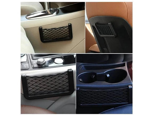 Car Net Pocket Organizer | Adhesive Storage Pouch for Phone & Keys TPPE